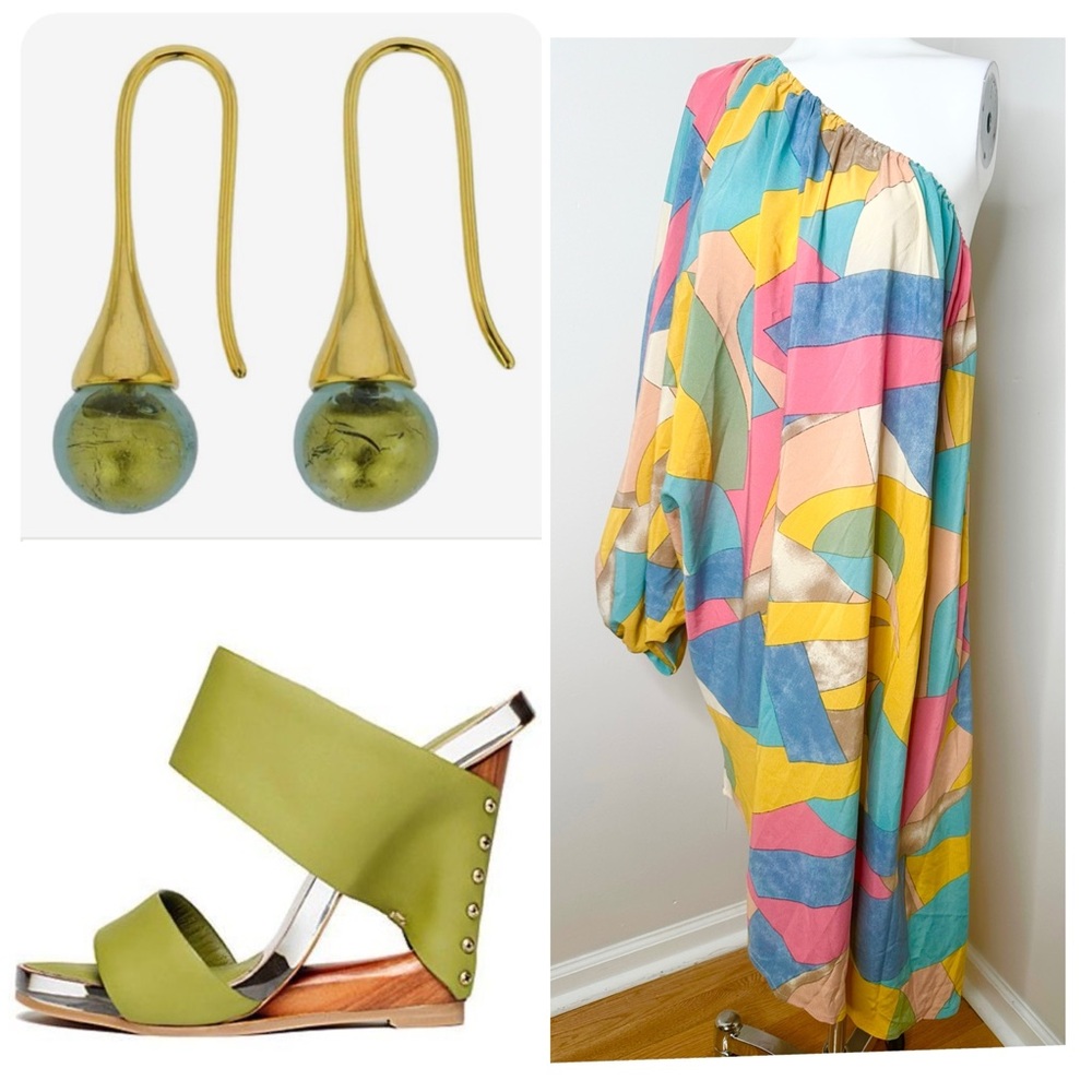 SKUE BOLD COLORFUL PRINT  ONE SHOULER DRESS- XL